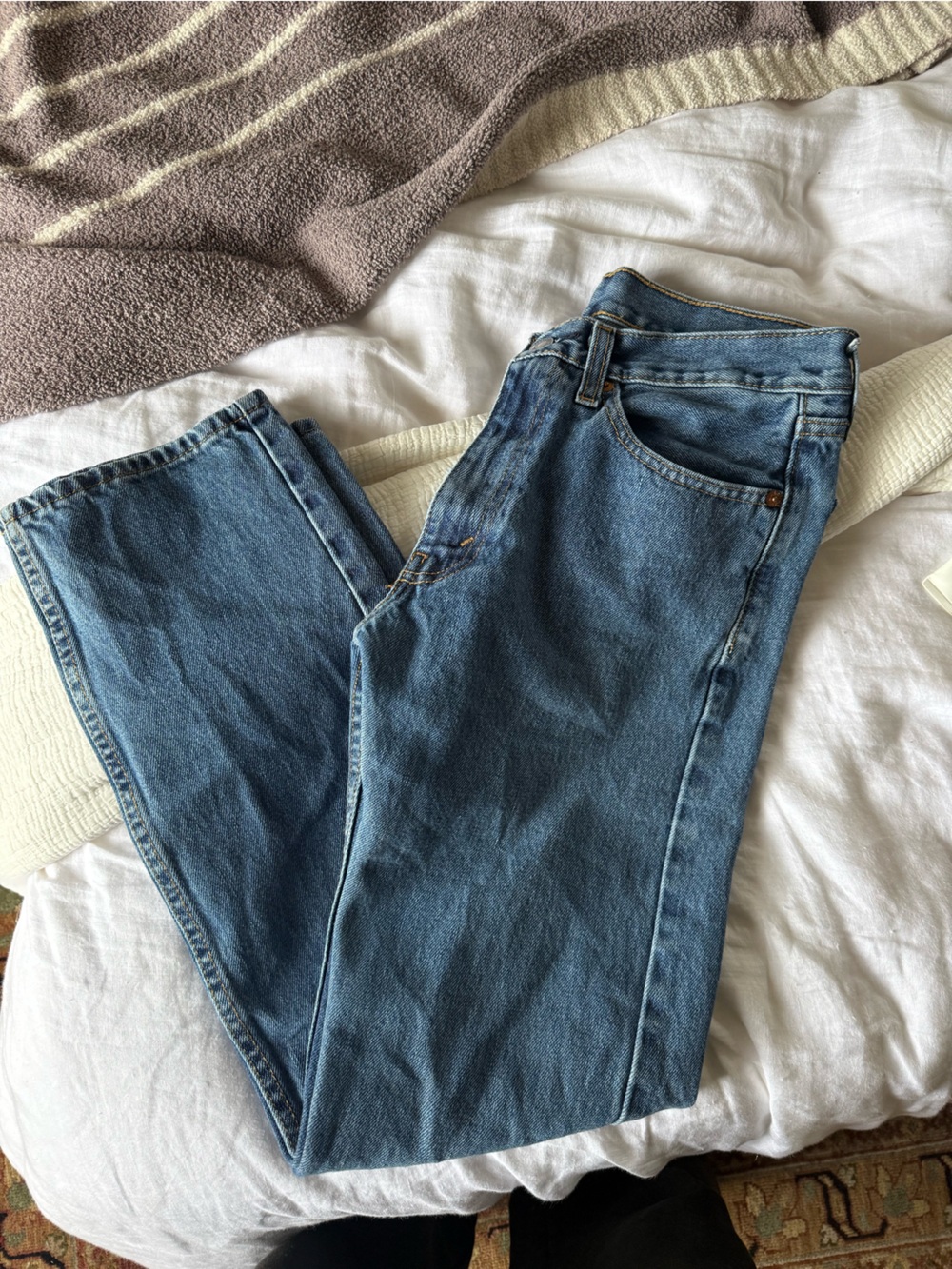 Classic Womens Blue Denim Jeans - Regular Fit